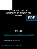 Combinacion de Correspondencia en Word