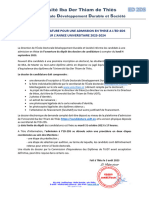 Appel À Candidatures ED-2DS 2023-2024