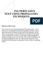 Lesson 15.reading Persuasive Text Using Propaganda Techniques