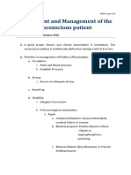 Assessment and Management of The Unconscious Patient