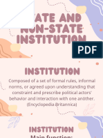 State and Non-State Institution