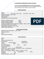 Ficha Admissão de Empregados - Esocial