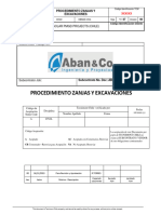 Procedimiento ZANJAS Y EXCAVACIONES - REV0 - CHACAICO