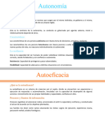 Autonomía, Autoconocimiento, Etc. - Desarrollo Humano