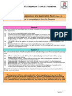 Tenant Core Bond Agreement and Checklist Form (Form 1.2)