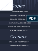 Menu Nova Del Este