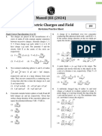 Manzil JEE (2024) Electric Charges and Field: JEE Revision Practice Sheet