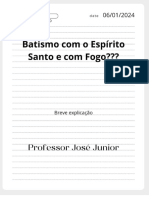 Batismo Com Espírito Santo e Com Fogo