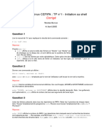 Module GNU - Linux CEFIPA - TP N 1 - Initiation Au Shell Corrigé