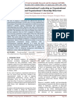 The Influence of Transformational Leadership On Organizational Commitment and Organizational Citizenship Behaviour