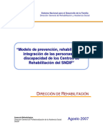 Modelo de Prevencion Rehabilitacion e Integracion de Las Personas Con Discapacidad