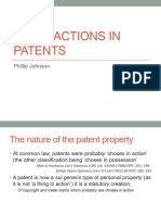 Lecture 6 - Licensing and The Patent Property