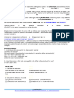 Friday-VELOCITY AND DISPLACEMENT