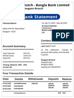 Dutch Bangla Bank Statement 