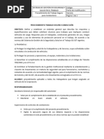 Procedimiento de Trabajo Seguro Conductores