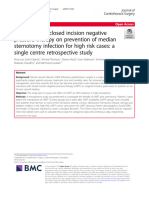 The Impact of Closed Incision Negative Pressure Therapy On Prevention of Median Sternotomy Infection For High Risk Cases: A Single Centre Retrospective Study