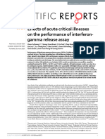 Effects of Acute Critical Illnesses On The Performance of Interferongamma Release Assay