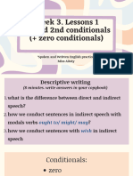 Week 3. Lesson 1. 1st and 2nd Conditionals