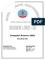 Computer Science (083) : Practical File