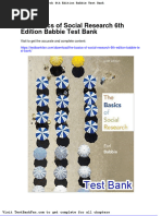 Dwnload Full The Basics of Social Research 6th Edition Babbie Test Bank PDF