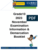 Grade 10 November Examination Information and Demarcation Booklet - Final