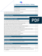 OSCE Checklist Gastrointestinal History Taking