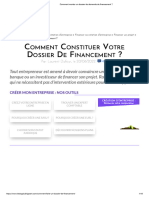 Comment Monter Un Dossier de Demande de Financement - 16 Pges