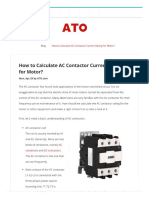 Contactor Sizing For Motor