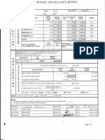 Weight and Balance Report