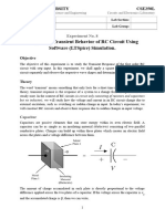 CSE250 Lab Exp 8 Simulation Transient