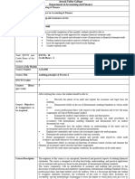 Auditing I Course Outline