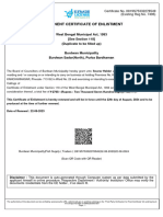 Permanent Certificate of Enlistment: West Bengal Municipal Act, 1993 (See Section 118) (Duplicate To Be Filled Up)