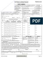 Customs Declaration - CBP Form 7501