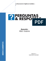 Perguntas & Respostas - RDC 73.2016 Versão 5