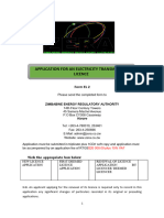 Electricity Transmission Licence Application Form 2019