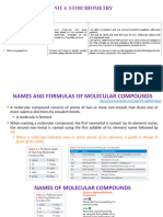 Formulas and Naming Molecular Compounds