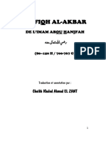 Al-Fiqh Al-Akbar de L'imam Abou Hanifa