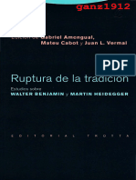 AMENGUAL, G. CABOT, M & VERMAL, J. L. (Eds.) - Ruptura de La Tradición (Estudios Sobre Benjamin y Heidegger) (OCR) (Por Ganz1912)