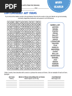 Word Search Contemporary Art Forms