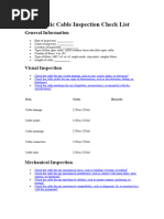 Fiber Optic Cable Inspection Check List