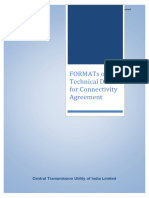 FORMATs of Technical Data For Connectivity Agreement