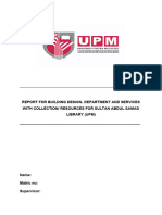 REPORT FOR BUILDING DESIGN For Sultan Abdul Samad Library (UPM)