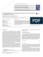 A Simple Application of Stereographic Projection in The Measurement of Stratigraphic Thickness