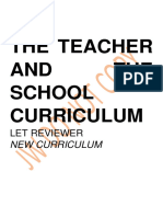 The Teacher and The School Curriculum