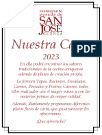 Carta Posada de San Jose 2021