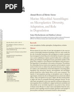 Oberbeckmann Labrenz 2020 Marine Microbial Assemblages On Microplastics Diversity Adaptation and Role in Degradation
