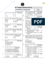 Co-Ordination Compounds - PYQ - (NSEC)