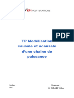 TP Modélisation Causale Et Acausale D'une Chaine de Puissance