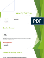 Quality Control in Microbiology and Serology