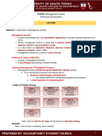 (ASC) Management Science Reviewer - Prelims